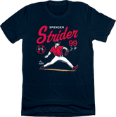 spencer strider unisex navy tee
